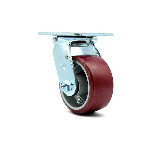Service Caster 4 Inch Poly on Aluminum Wheel Swivel Caster with Roller Bearing SCC-30CS420-PAR - main